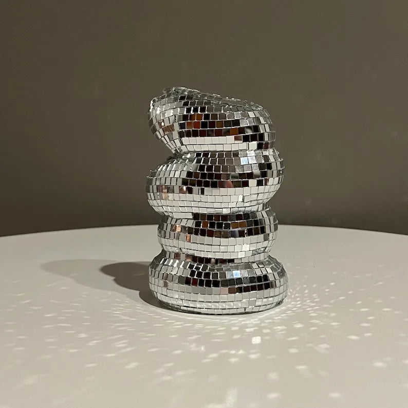 Sliver Disco Ball Vase