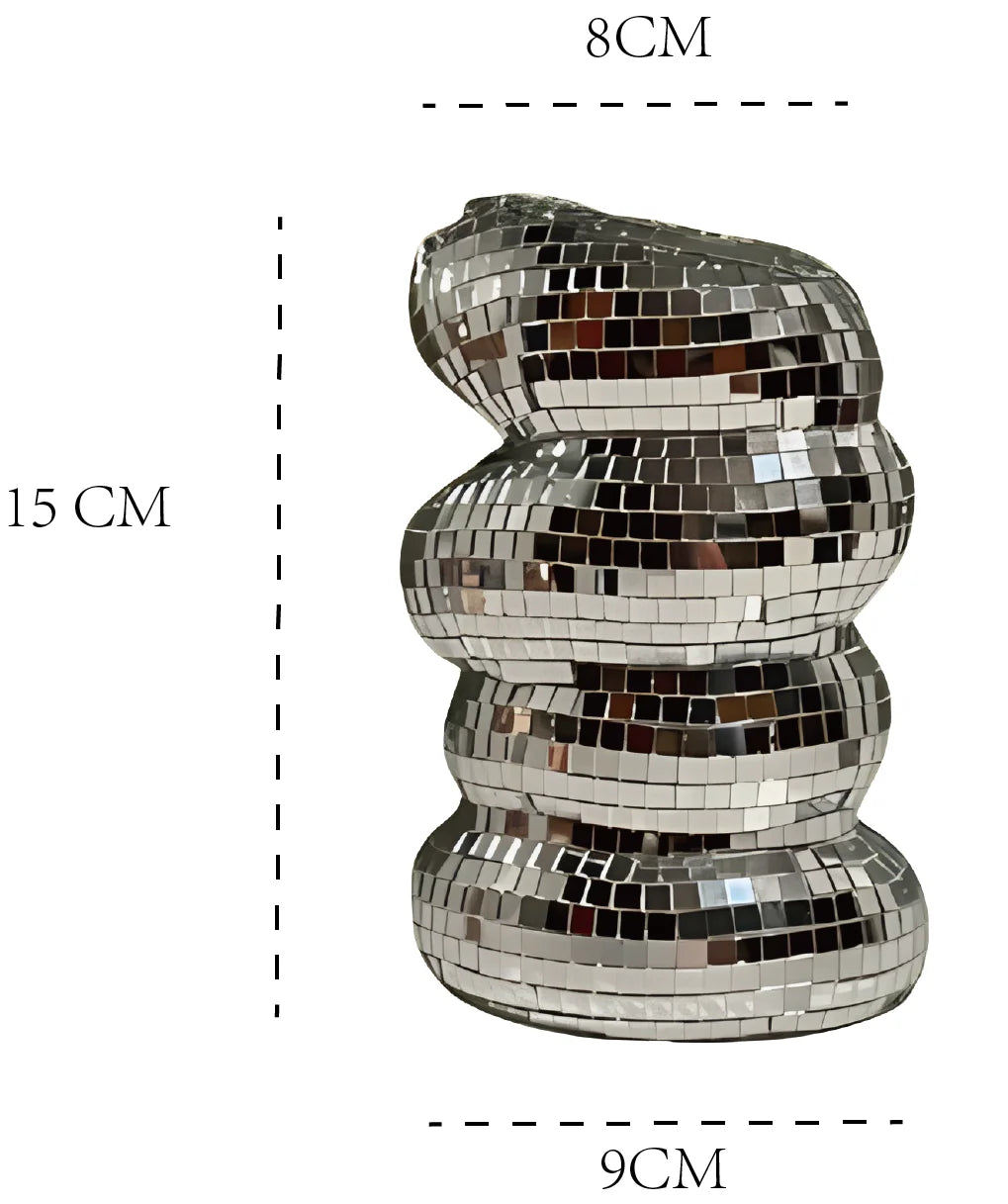 Sliver Disco Ball Vase