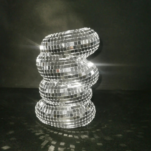 Sliver Disco Ball Vase