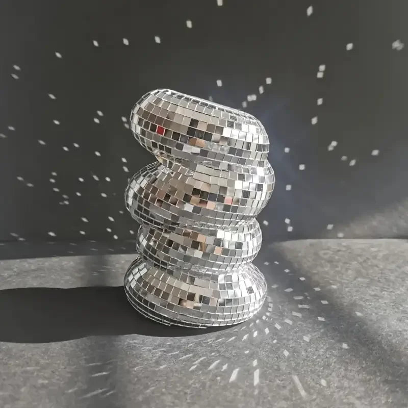 Sliver Disco Ball Vase